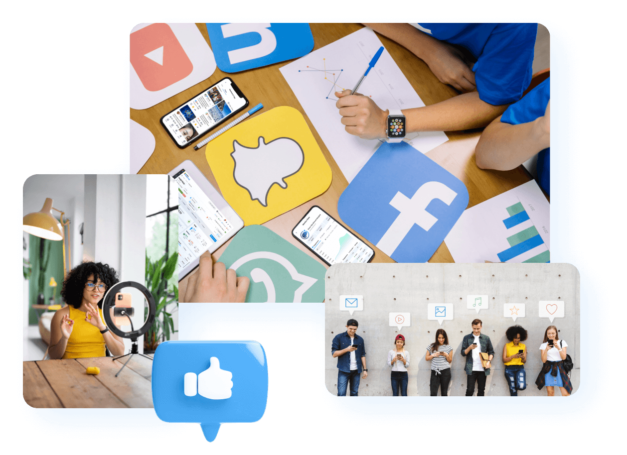 Complement the social media platforms.